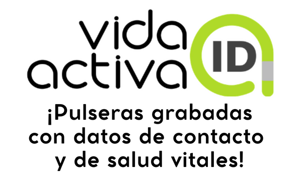 Vida Activa ID - Pulseras grabadas con datos de contacto y de salud vitales